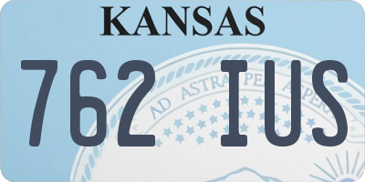 KS license plate 762IUS