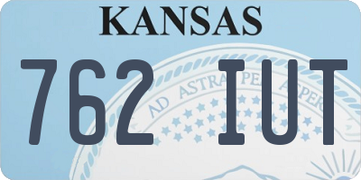 KS license plate 762IUT