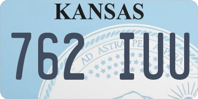 KS license plate 762IUU