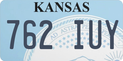 KS license plate 762IUY