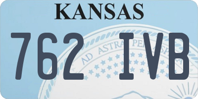 KS license plate 762IVB