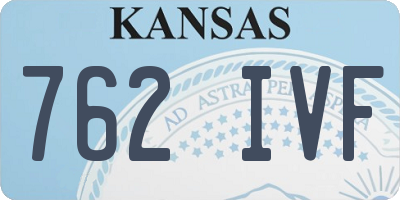 KS license plate 762IVF