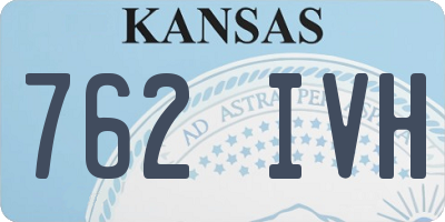 KS license plate 762IVH