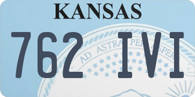 KS license plate 762IVI