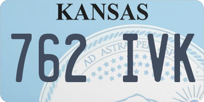 KS license plate 762IVK