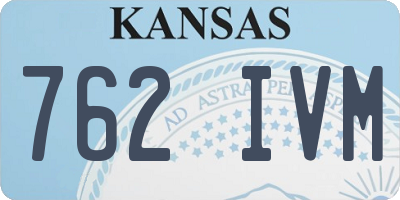 KS license plate 762IVM