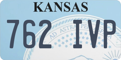 KS license plate 762IVP