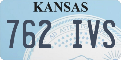 KS license plate 762IVS