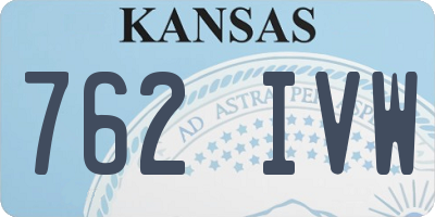 KS license plate 762IVW