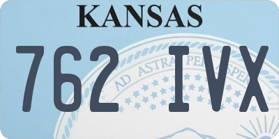 KS license plate 762IVX