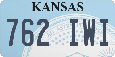 KS license plate 762IWI