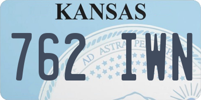 KS license plate 762IWN
