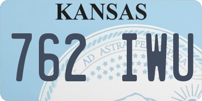 KS license plate 762IWU