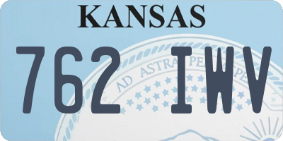 KS license plate 762IWV