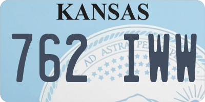KS license plate 762IWW