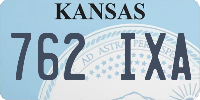 KS license plate 762IXA