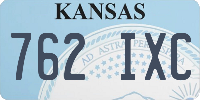 KS license plate 762IXC