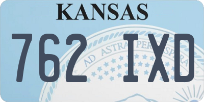 KS license plate 762IXD