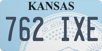 KS license plate 762IXE