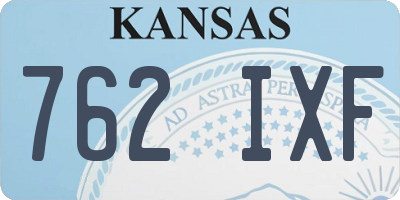KS license plate 762IXF