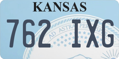 KS license plate 762IXG