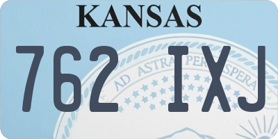 KS license plate 762IXJ