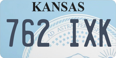 KS license plate 762IXK