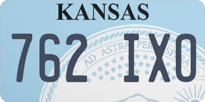 KS license plate 762IXO