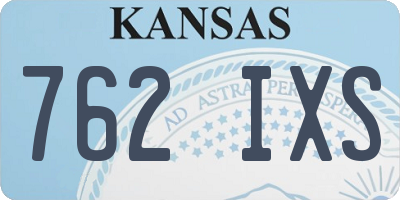 KS license plate 762IXS