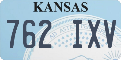 KS license plate 762IXV