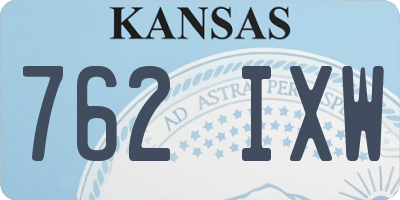 KS license plate 762IXW