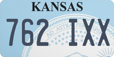 KS license plate 762IXX