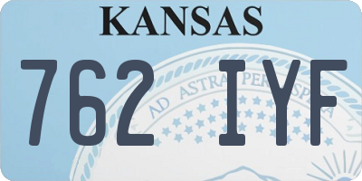KS license plate 762IYF