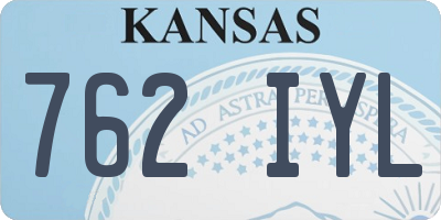 KS license plate 762IYL