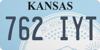 KS license plate 762IYT