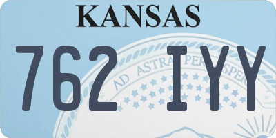 KS license plate 762IYY