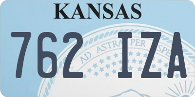 KS license plate 762IZA