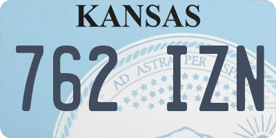 KS license plate 762IZN