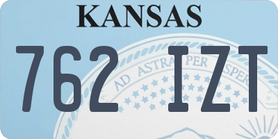 KS license plate 762IZT