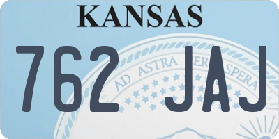 KS license plate 762JAJ