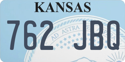 KS license plate 762JBQ