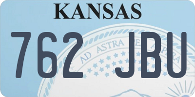KS license plate 762JBU