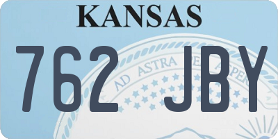 KS license plate 762JBY