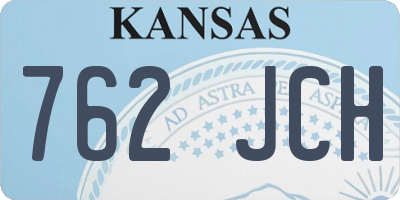 KS license plate 762JCH