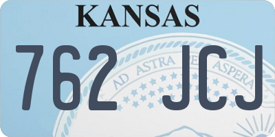 KS license plate 762JCJ