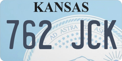 KS license plate 762JCK