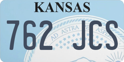 KS license plate 762JCS