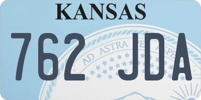 KS license plate 762JDA