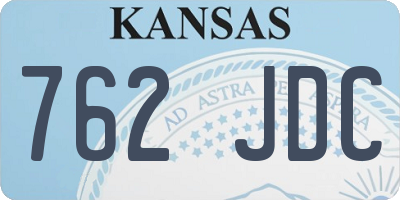 KS license plate 762JDC