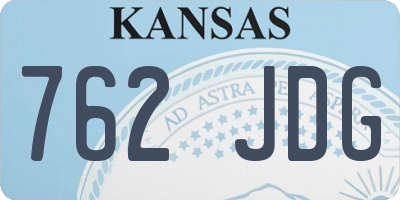 KS license plate 762JDG